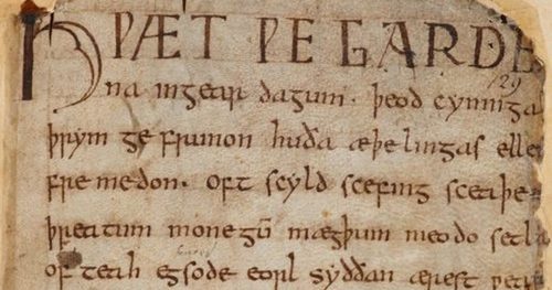 The opening text of Beowulf
