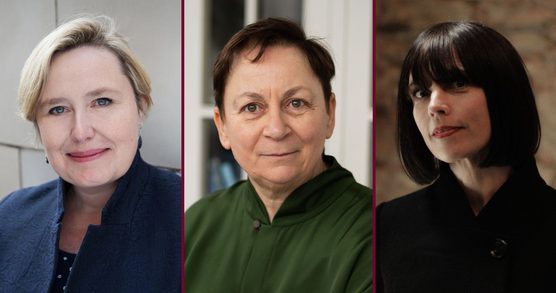 Photos of Alex Clark, Anne Enright and Doireann Ní Ghríofa.