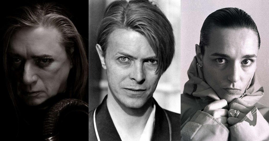 Images of Blixa Bargeld, David Bowie and Jehnny Beth