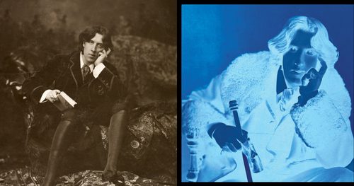 Images of Oscar Wilde, seated, head in hand