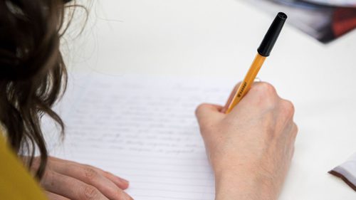 A child writing
