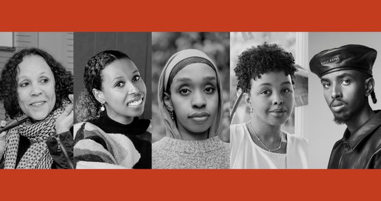 Headshots of Clockwise from top left: Ubah Christina Ali Farah, Ilhan Abdullahi, Sabrina Ali, Ifrah F. Ahmed and Hussein Suleiman
