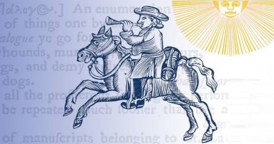 Illustration of a man on a horse