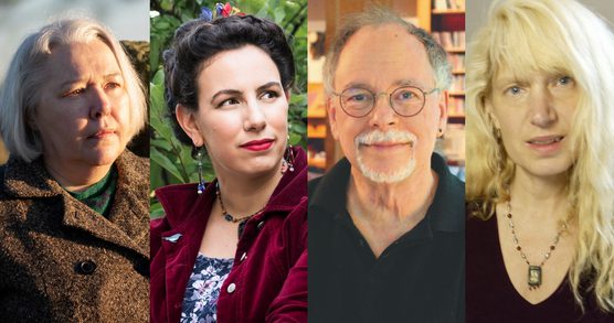 Images of writers Susanna Clarke, Amal El-Mohtar, Gregory Maguire and Terri Windling.