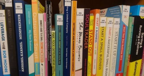 A shelf of books from the BIPC's trade literature collection.