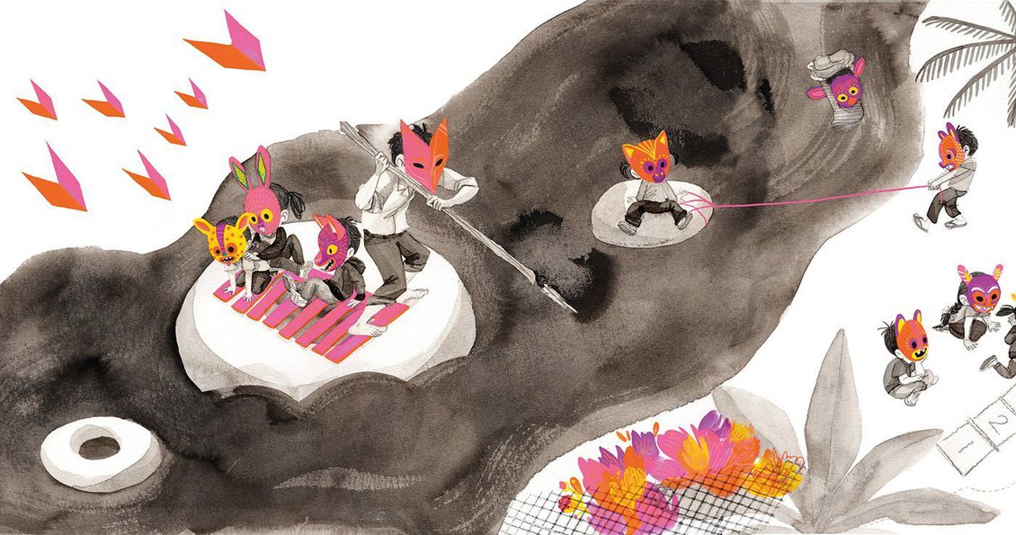 Imagery from the picture book, 'To The Other Side'.
