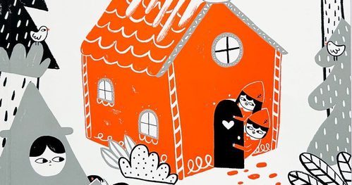 Illustration from the book cover of Hansel and Gretel, by Bethan Woolvin