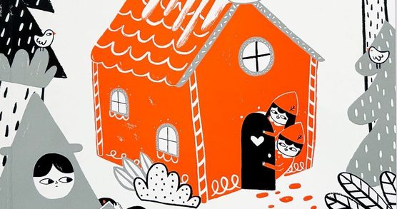 Illustration from the book cover of Hansel and Gretel, by Bethan Woolvin