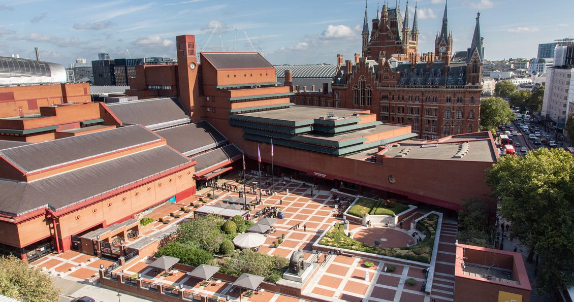 The exterior of the British Library